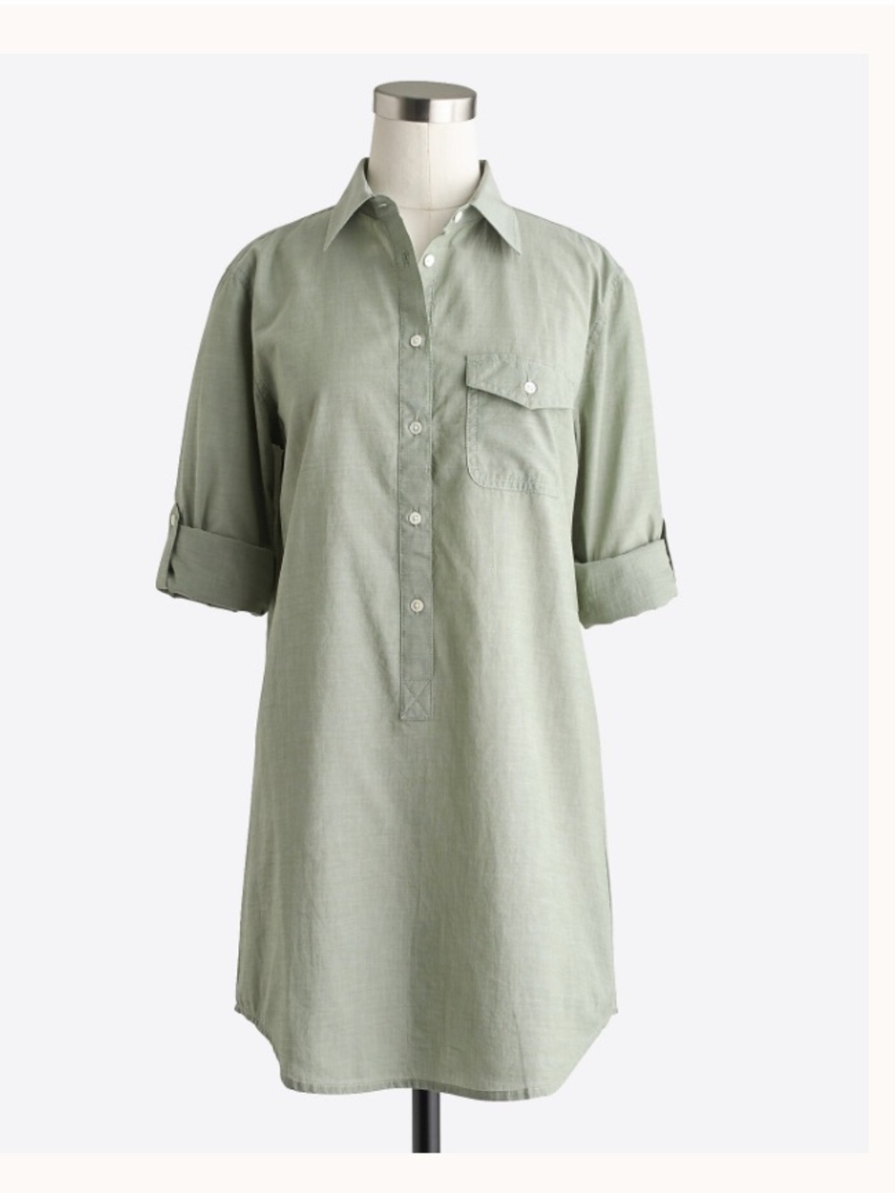 J.Crew Factory Women’s Surplus Green Lightweight Popover Tunic—XXL